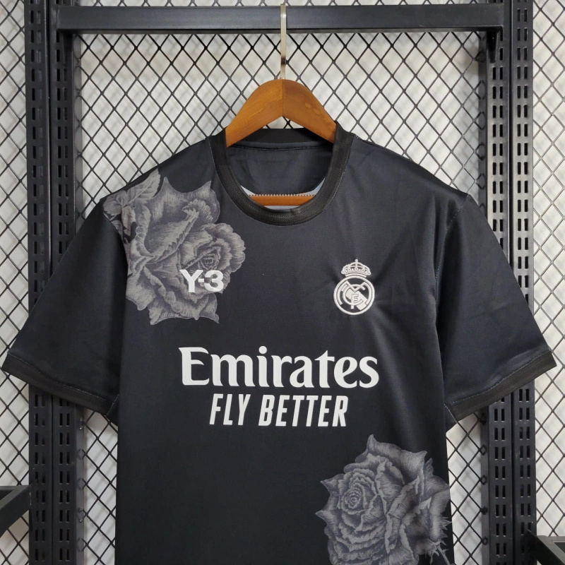 24-25 Real Madrid Y3 Black Fans Jersey/24-25 皇马黑色Y3球迷版