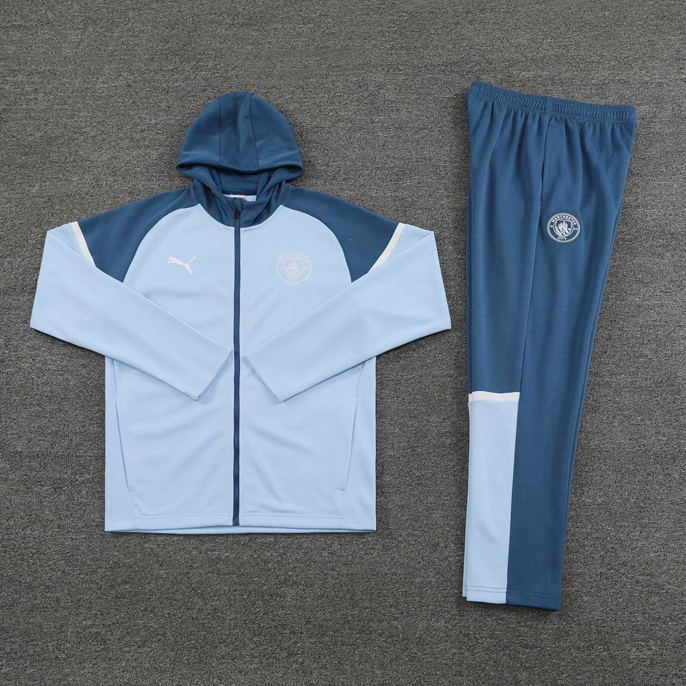 24-25 Manchester City Hooded Windbreaker Suit/24-25曼城套装