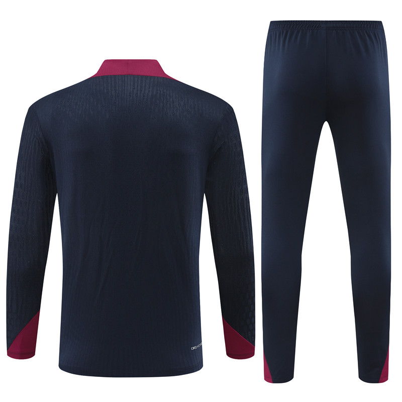 2024 England Blue Player Version Training Suit/2024英格兰半拉训练服,球员版