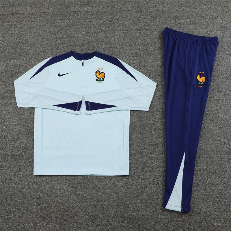 2024 France Player Version Training Suit/2024法国半拉训练服,球员版