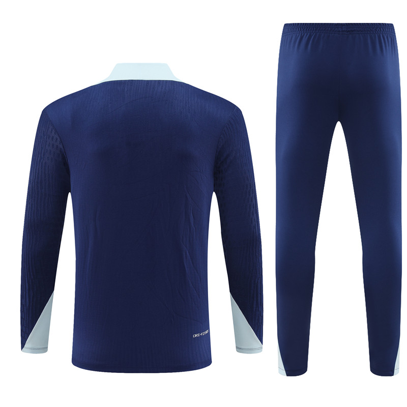 2024 France Blue Player Version Training Suit/2024法国蓝色半拉训练服,球员版