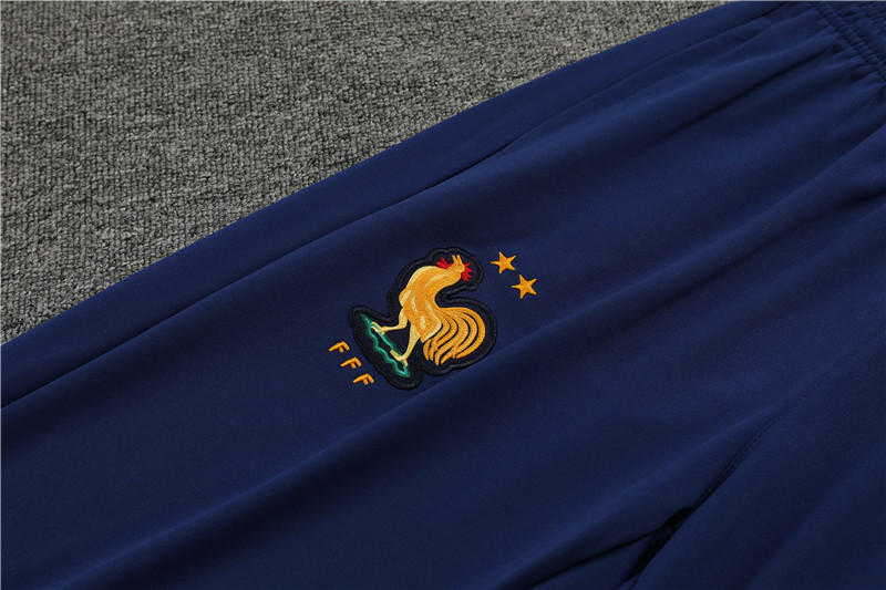 2024 France Blue Player Version Training Suit/2024法国蓝色半拉训练服,球员版