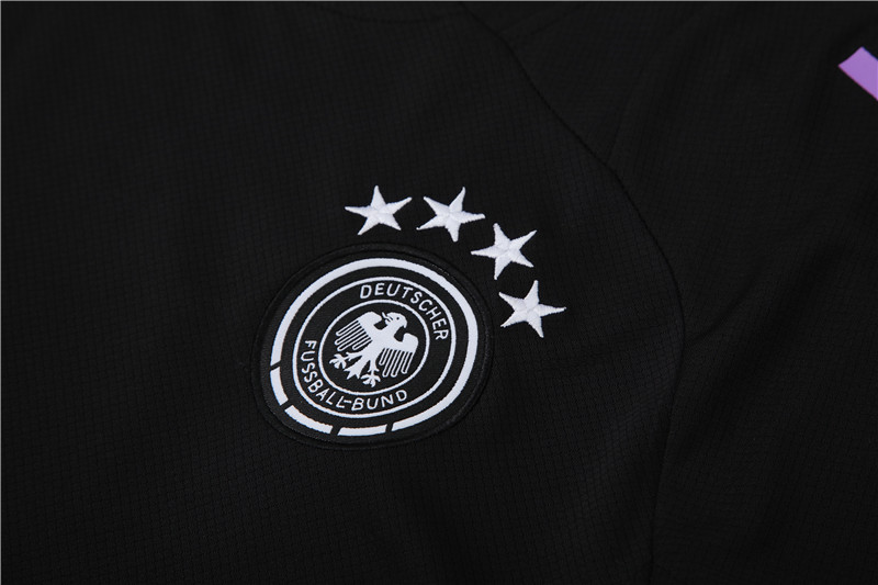 2024 Germany Black Short Sleeve Training Suit/2024德国短袖训练服