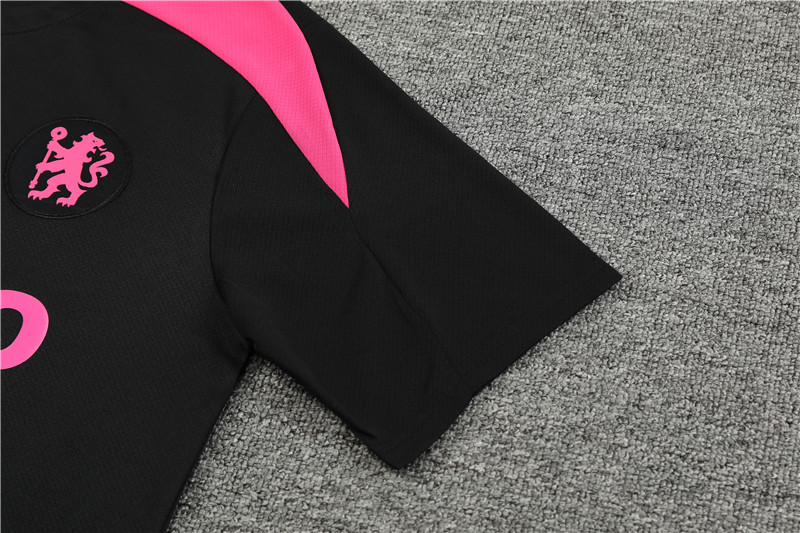 24-25 Chelsea Black Short Sleeve Training Suit/24-25切尔西短袖训练服