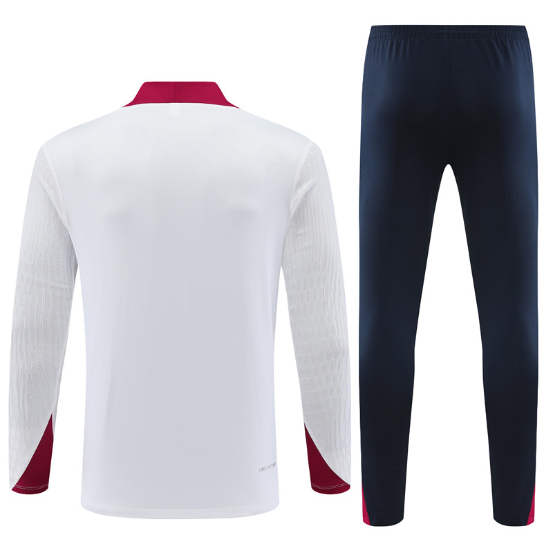 2024 England White Player Version Training Suit/2024英格兰半拉训练服,球员版