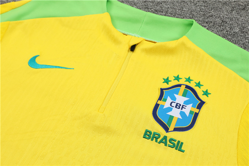 2024 Brazil Yellow Player Version Training Suit/2024巴西半拉训练服,球员版