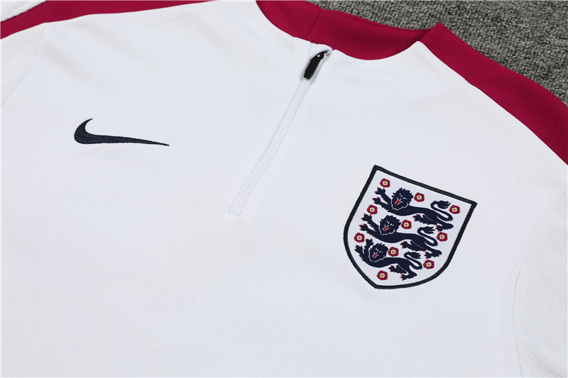 2024 England White Player Version Training Suit/2024英格兰半拉训练服,球员版