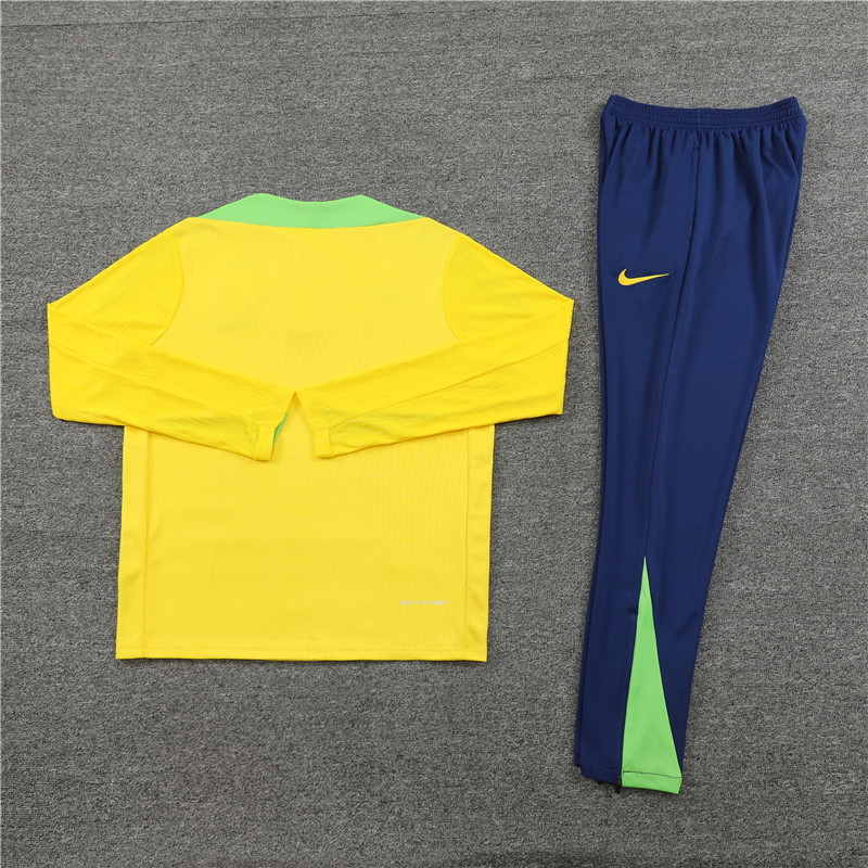 2024 Brazil Yellow Player Version Training Suit/2024巴西半拉训练服,球员版