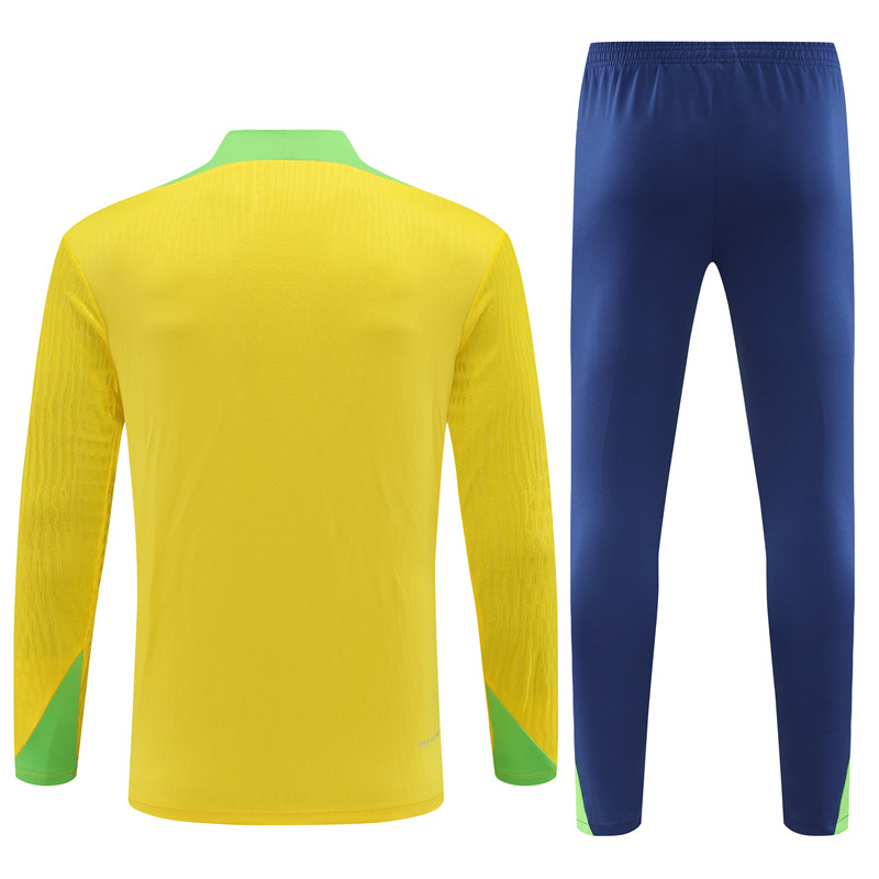 2024 Brazil Yellow Player Version Training Suit/2024巴西半拉训练服,球员版