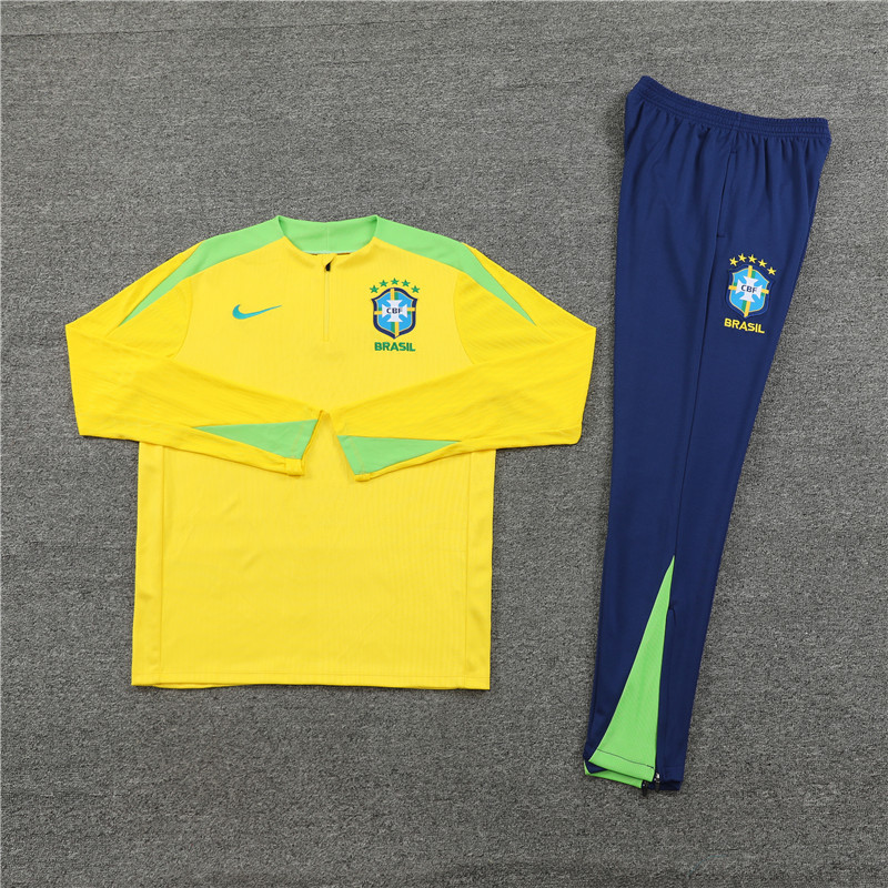 2024 Brazil Yellow Player Version Training Suit/2024巴西半拉训练服,球员版