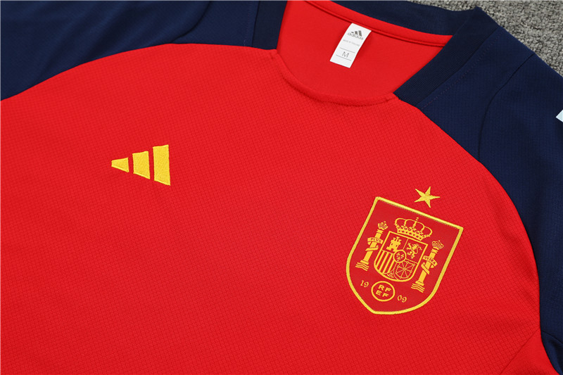 2024 Spain Red Short Sleeve Training Suit/2024西班牙短袖训练服