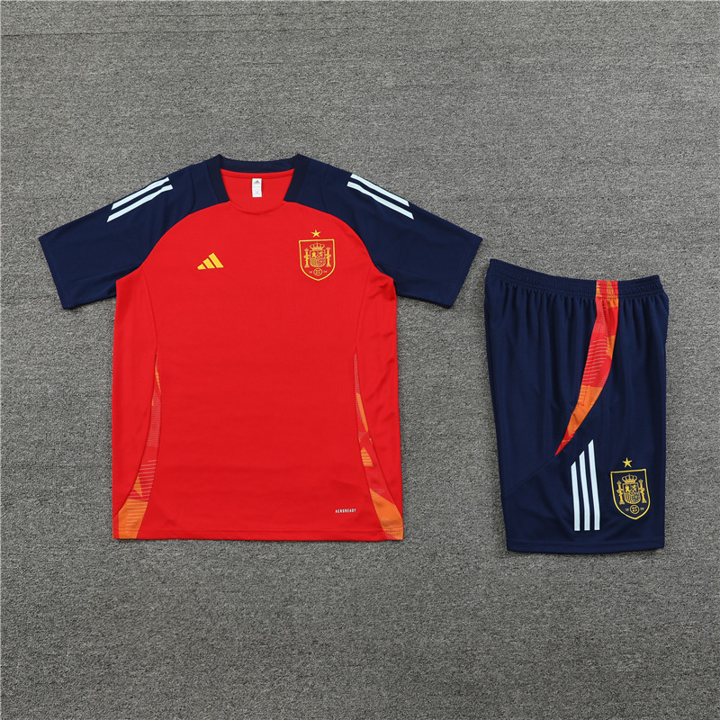 2024 Spain Red Short Sleeve Training Suit/2024西班牙短袖训练服
