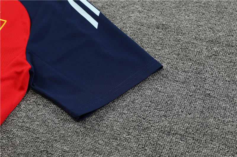 2024 Spain Red Short Sleeve Training Suit/2024西班牙短袖训练服