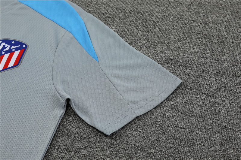 24-25 Atletico Madrid Gray Short Sleeve Training Suit/ 24-25 马竞灰色短袖训练服