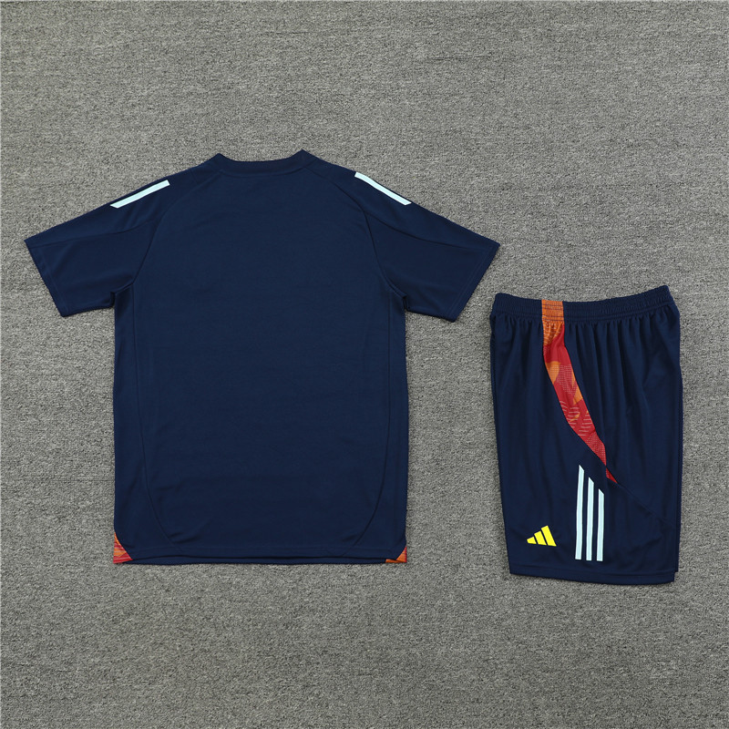 2024 Spain Blue Short Sleeve Training Suit/ 2024 西班牙短袖训练服