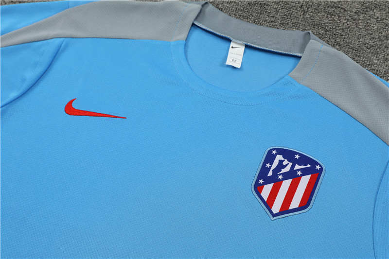 24-25 Atletico Madrid Light Blue Short Sleeve Training Suit/ 24-25 马竞浅蓝色短袖训练服