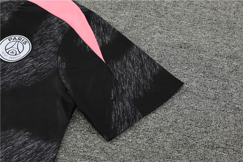 24-25 PSG Black and Pink Short Sleeve Training Suit/ 24-25 PSG 黑粉短袖训练服