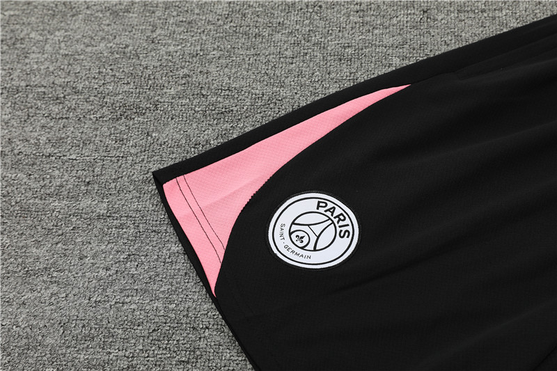 24-25 PSG Black and Pink Short Sleeve Training Suit/ 24-25 PSG 黑粉短袖训练服