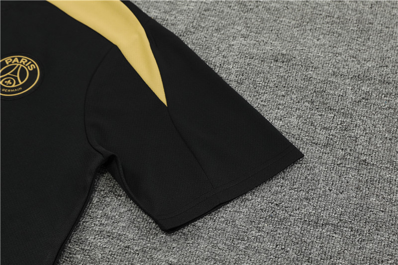 24-25 PSG Black and Gold Short Sleeve Training Suit/ 24-25 PSG 黑金短袖训练服