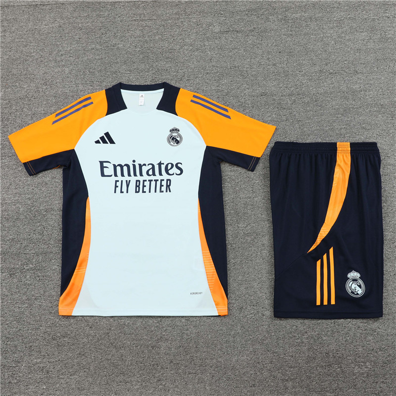 24-25 Real Madrid Light Blue Short Sleeve Training Suit/ 24-25 皇马浅蓝色短袖训练服