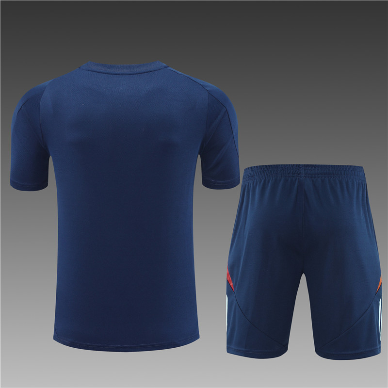 2024 Spain Blue Short Sleeve Training Suit/ 2024 西班牙短袖训练服