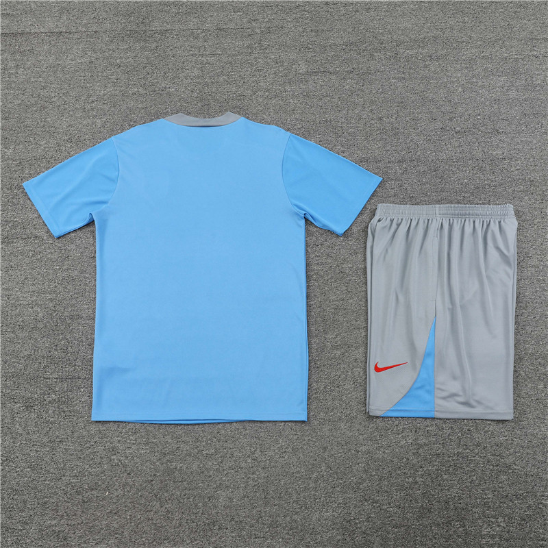 24-25 Atletico Madrid Light Blue Short Sleeve Training Suit/ 24-25 马竞浅蓝色短袖训练服