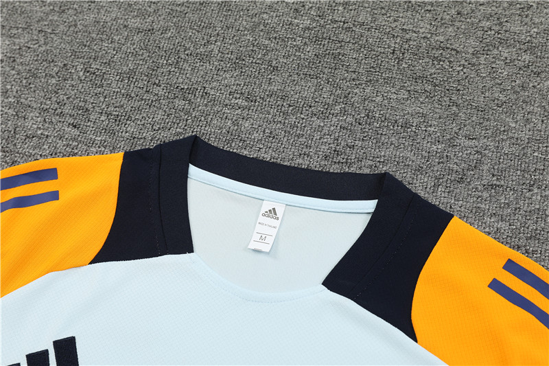 24-25 Real Madrid Light Blue Short Sleeve Training Suit/ 24-25 皇马浅蓝色短袖训练服