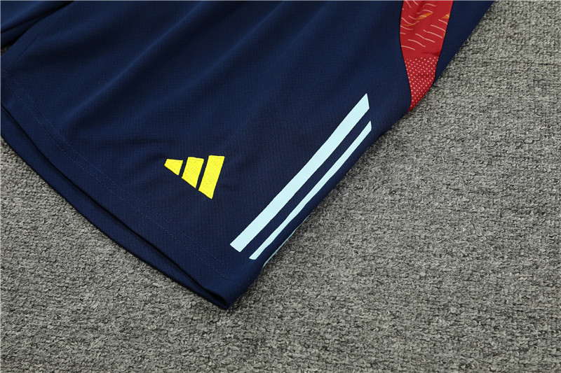 2024 Spain Blue Short Sleeve Training Suit/ 2024 西班牙短袖训练服