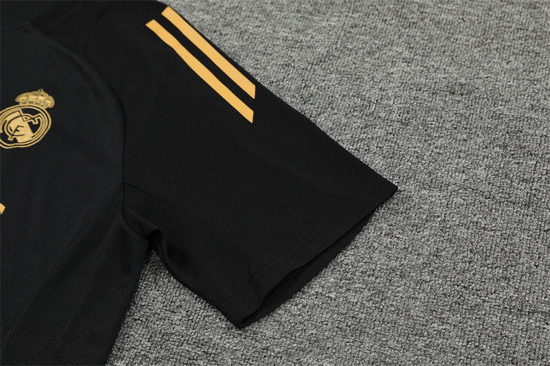 24-25 Real Madrid Black Gold Short Sleeve Training Suit/ 24-25 皇马黑金短袖训练服