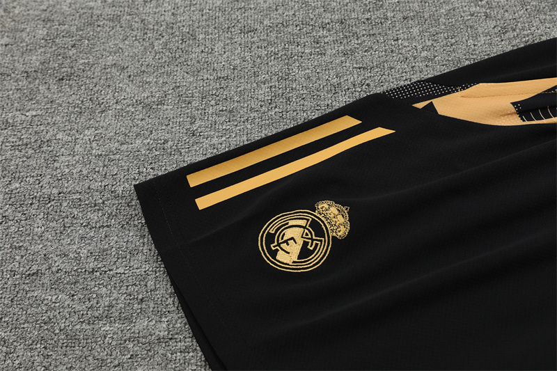 24-25 Real Madrid Black Gold Short Sleeve Training Suit/ 24-25 皇马黑金短袖训练服