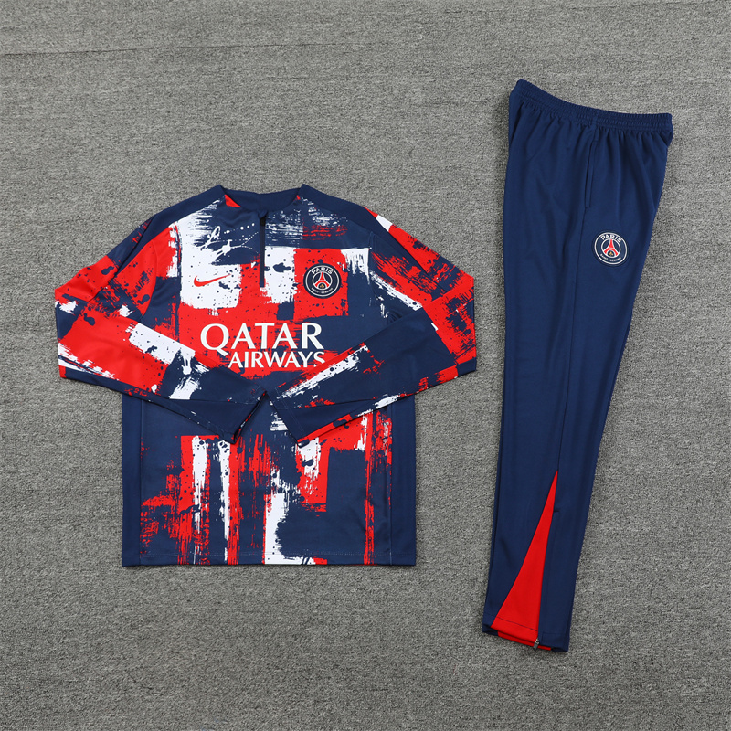 24-25 PSG Blue and Red Training Suit/ 24-25 PSG 蓝色红色训练服
