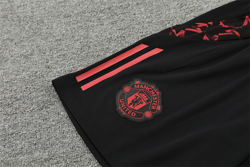 24-25 Manchester United Red Short Sleeve Training Suit/ 24-25 曼联红色短袖训练服