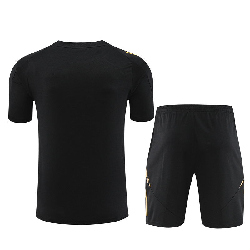 24-25 Real Madrid Black Gold Short Sleeve Training Suit/ 24-25 皇马黑金短袖训练服