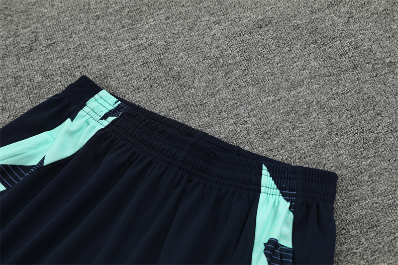 24-25 Real Madrid Blue Short Sleeve Training Suit/ 24-25 皇马蓝色短袖训练服