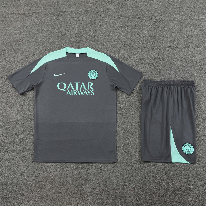 24-25 PSG Gray Short Sleeve Training Suit/ 24-25 PSG 灰色短袖训练服