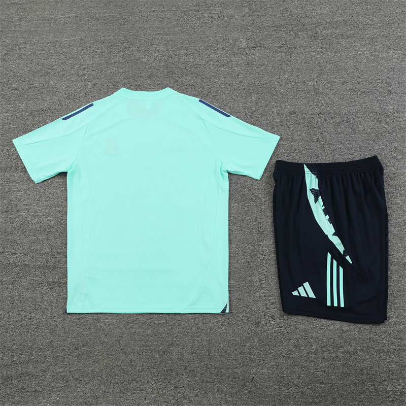 24-25 Real Madrid Blue Short Sleeve Training Suit/ 24-25 皇马蓝色短袖训练服