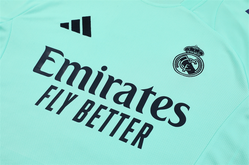 24-25 Real Madrid Blue Short Sleeve Training Suit/ 24-25 皇马蓝色短袖训练服