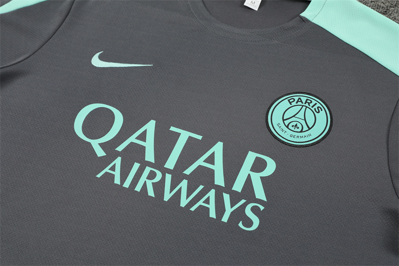 24-25 PSG Gray Short Sleeve Training Suit/ 24-25 PSG 灰色短袖训练服