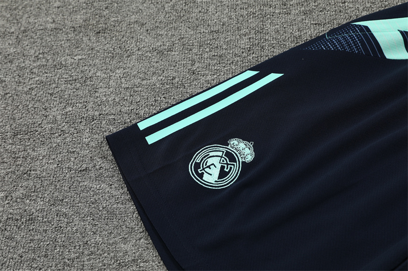 24-25 Real Madrid Blue Short Sleeve Training Suit/ 24-25 皇马蓝色短袖训练服
