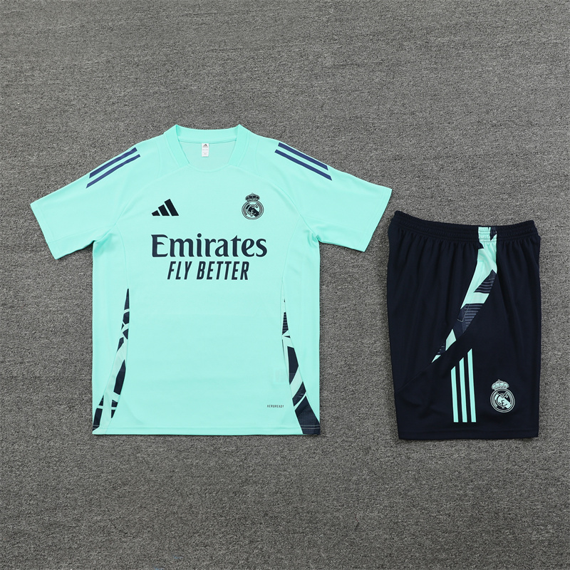 24-25 Real Madrid Blue Short Sleeve Training Suit/ 24-25 皇马蓝色短袖训练服