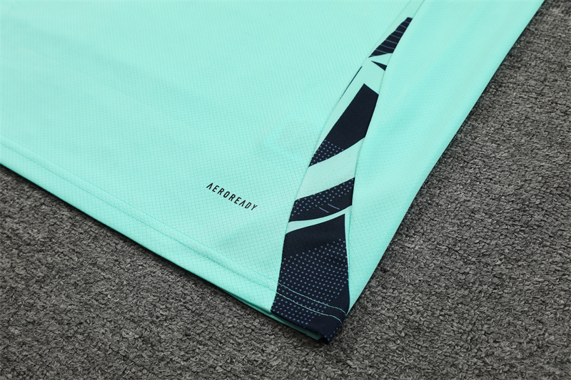 24-25 Real Madrid Blue Short Sleeve Training Suit/ 24-25 皇马蓝色短袖训练服