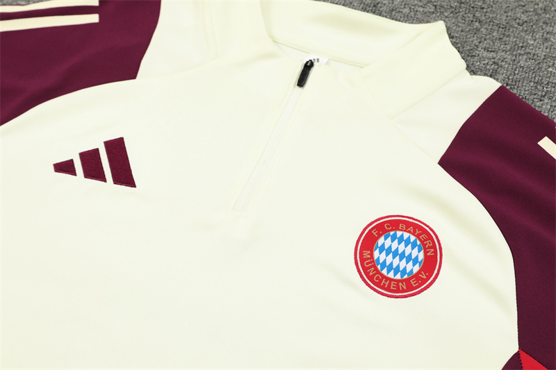 24-25 Bayern Munich White Training Suit/24-25拜仁半拉训练服