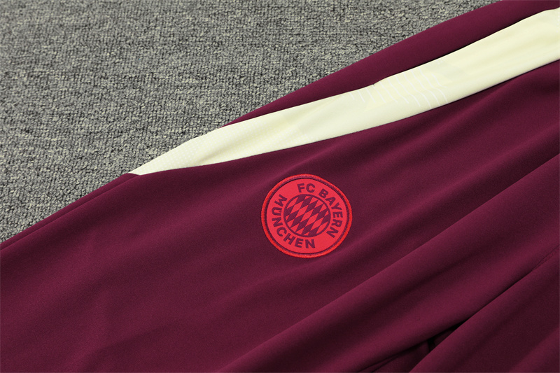 24-25 Bayern Munich Red Training Suit/24-25拜仁半拉训练服