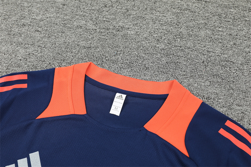 24-25 Manchester United Blue Short Sleeve Training Suit/ 24-25 曼联蓝色短袖训练服