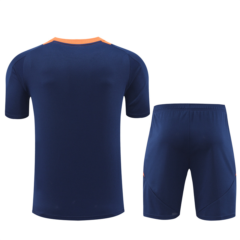 24-25 Manchester United Blue Short Sleeve Training Suit/ 24-25 曼联蓝色短袖训练服