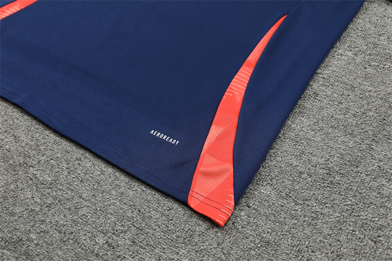24-25 Manchester United Blue Short Sleeve Training Suit/ 24-25 曼联蓝色短袖训练服