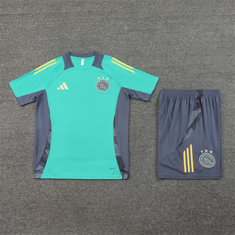 24-25 AX Lake Green Short Sleeve Training Suit/ 24-25 AX 绿色短袖训练服