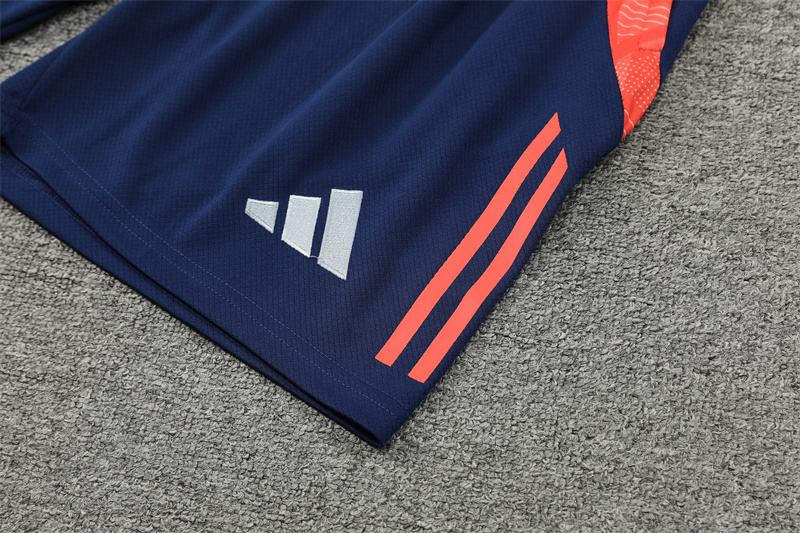 24-25 Manchester United Blue Short Sleeve Training Suit/ 24-25 曼联蓝色短袖训练服