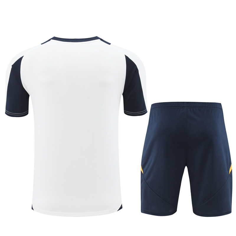 24-25 Real Madrid White Short Sleeve Training Suit/ 24-25 皇马白色短袖训练服