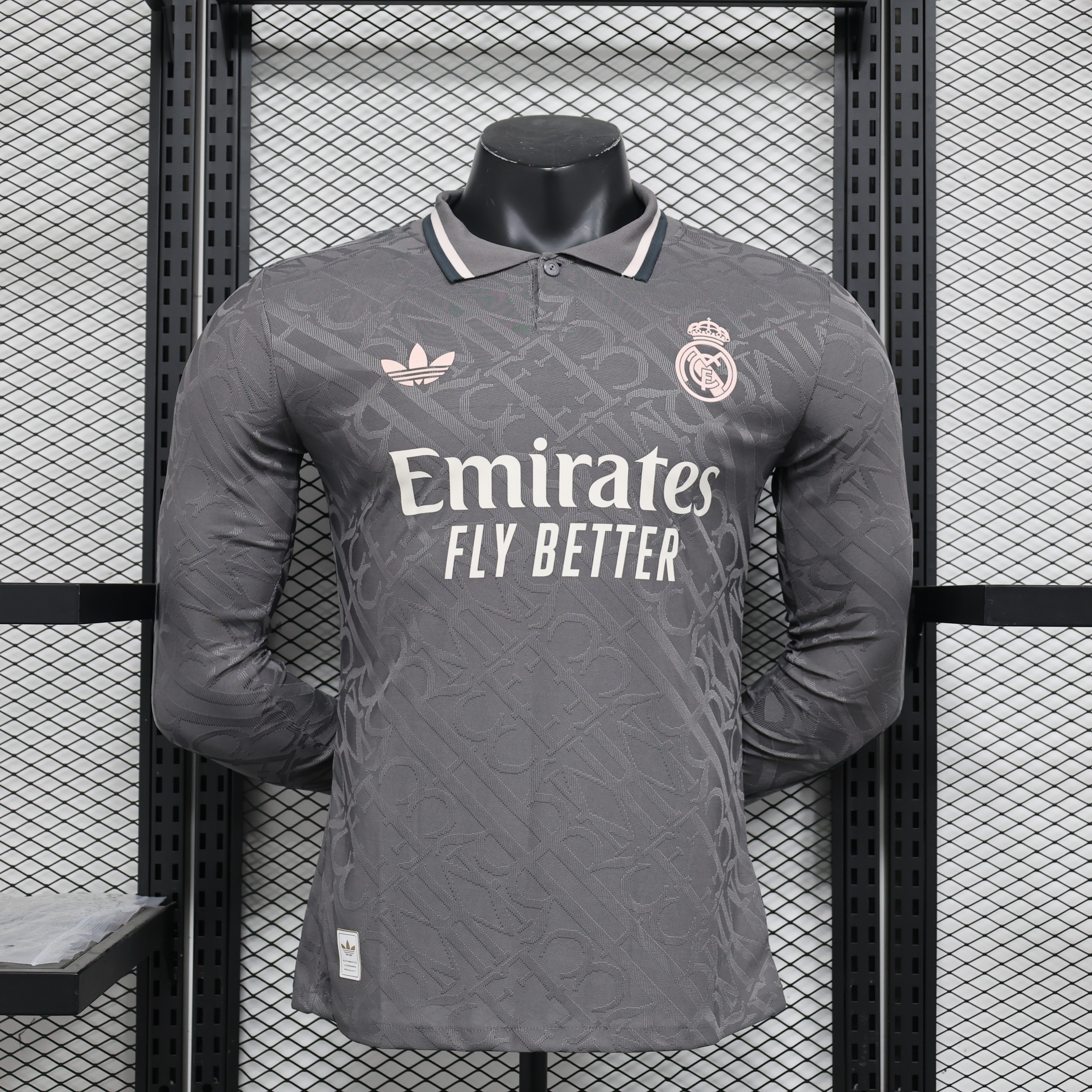 24-25 Real Madrid Third Player Long Sleeve Jersey/24-25皇马第二客场球员版长袖